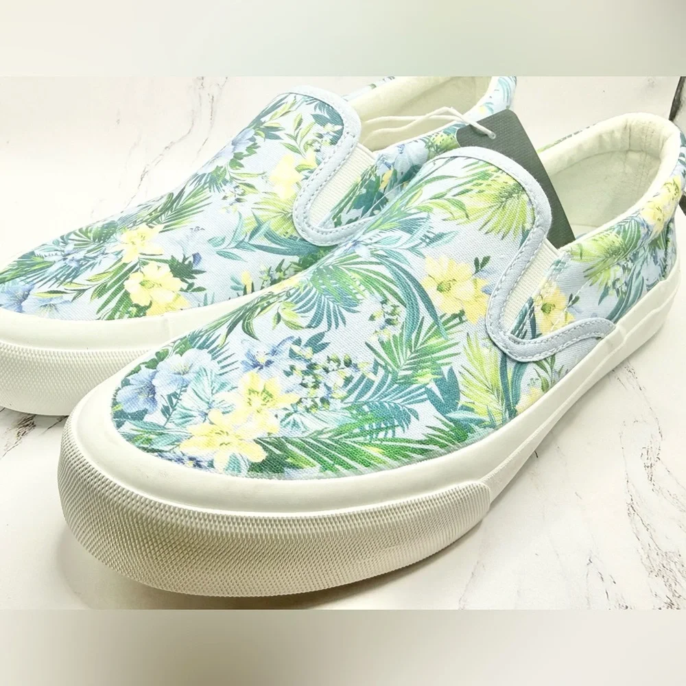 New Tommy Bahama Ferris Blue Floral Tropical Slip On Shoe Canvas Size 7.5 &8.5 - Picture 6 of 6